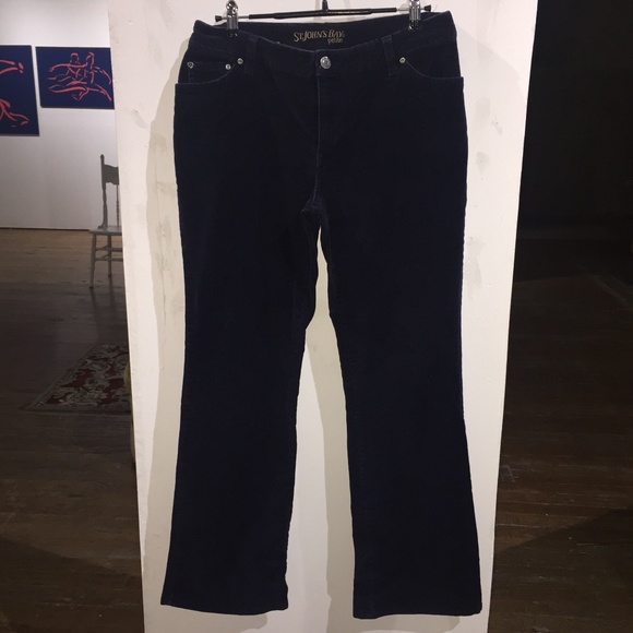 St. John's Bay Pants - St Johns bay dark navy corduroy flare leg pants